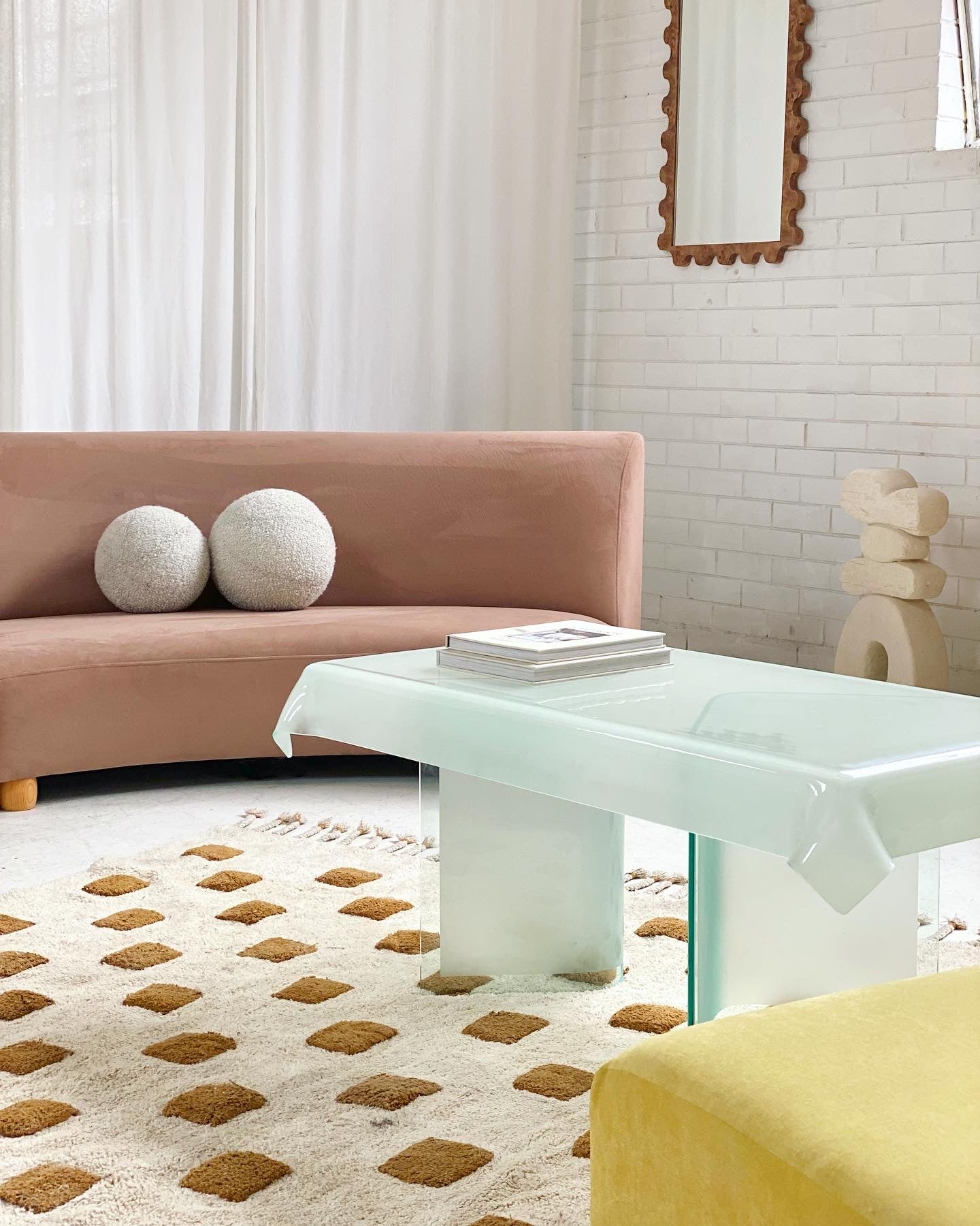 Incredible Frosted Glass Coffee Table