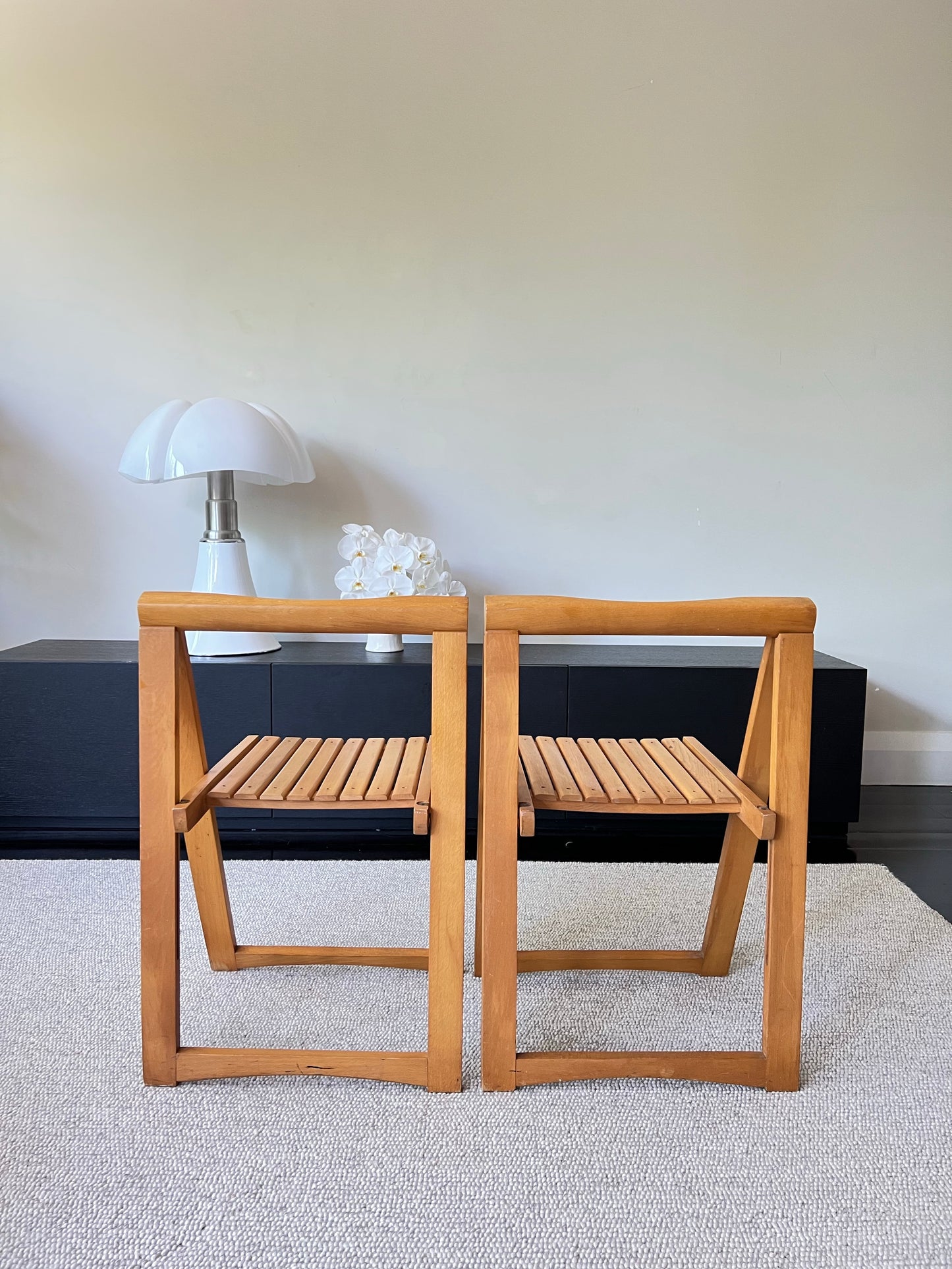 Italian Aldo Jacober “Trieste”folding chairs