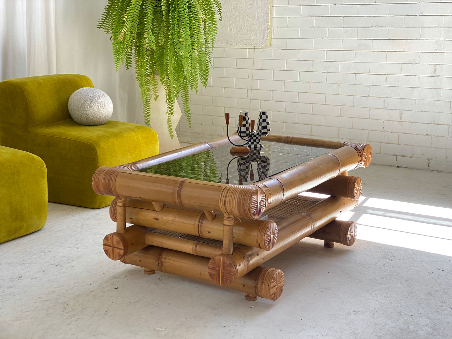 Large Bamboo Coffee Table