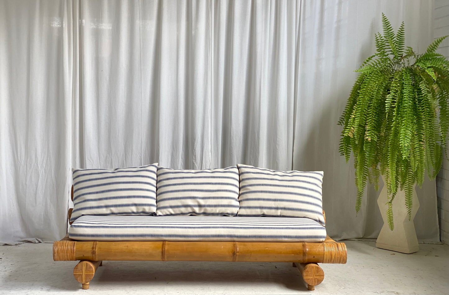 Vintage Bamboo Sofa Daybed