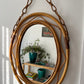 Vintage Italian Bamboo Mirror by Bonacina