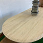 Incredible Honed Travertine Oval Dining Table