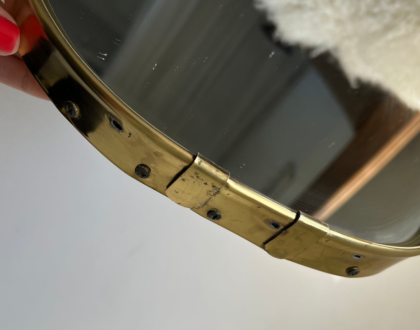 1950s Italian Brass Mirror