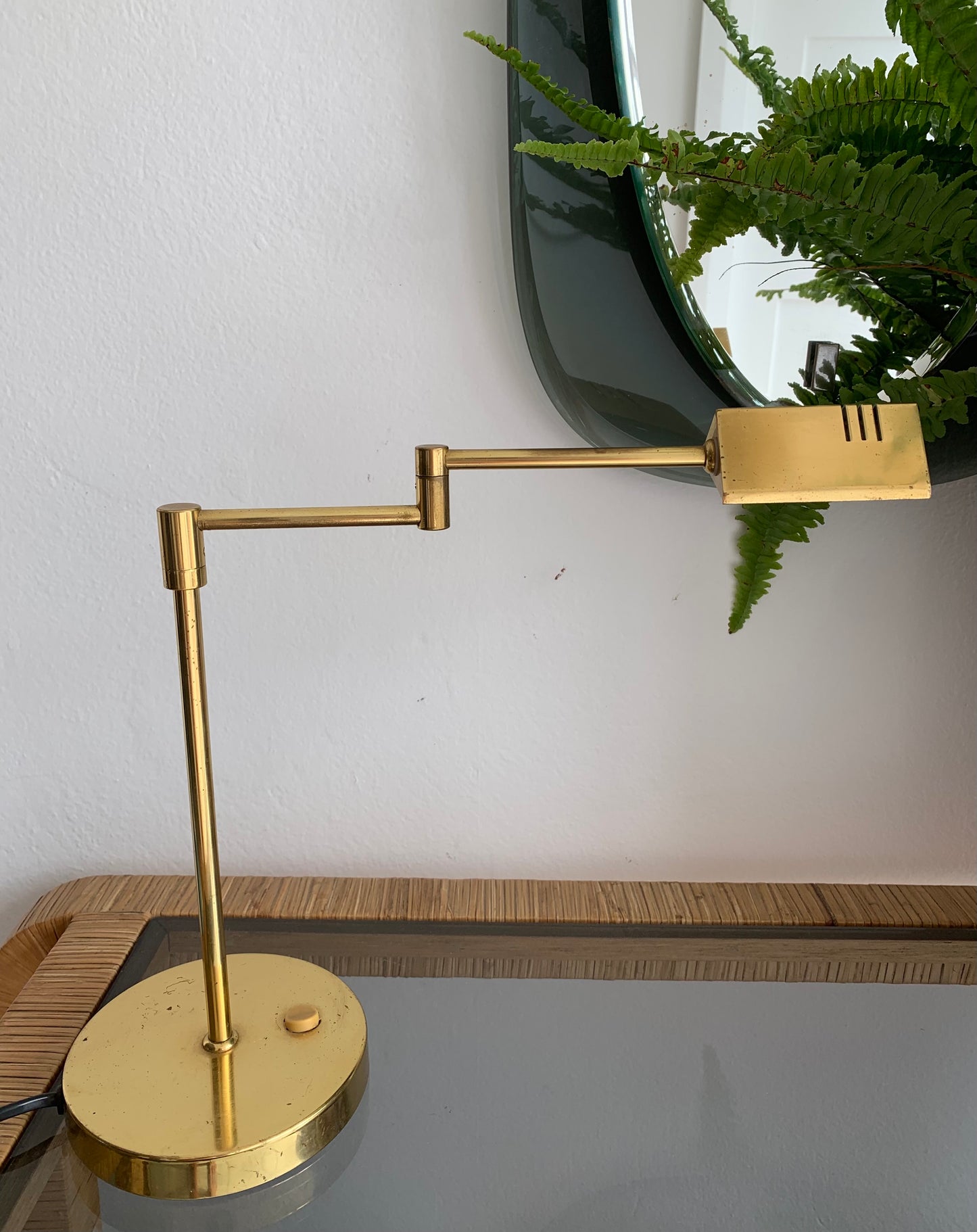 Vintage Brass Swing Lamp