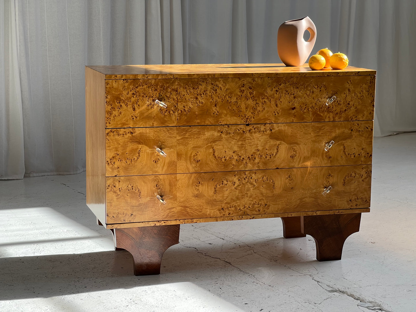 - Walnut Birds Eye Burl Drawers