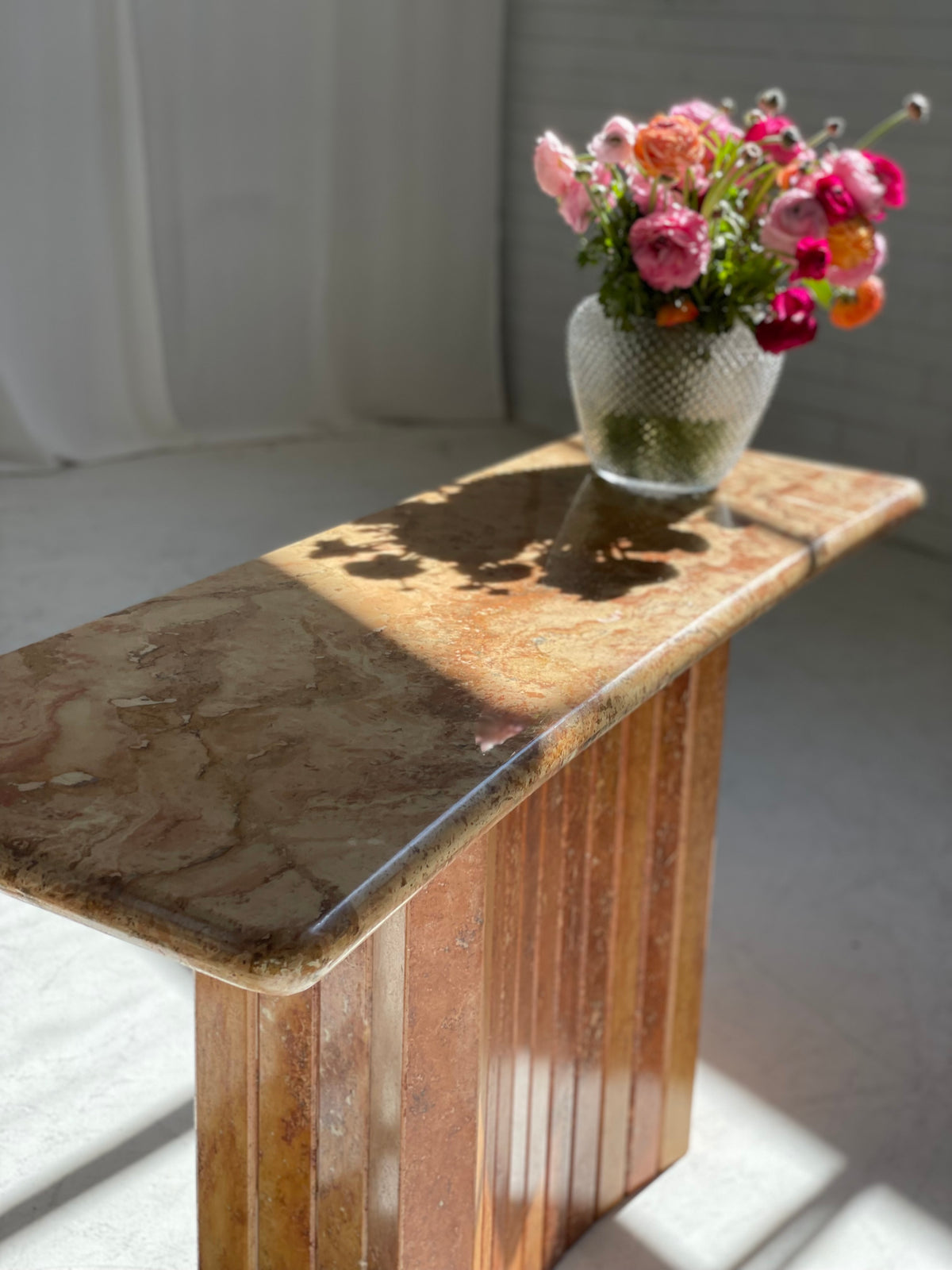 Orange Marble Hall Table