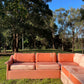 1970s Peach Velvet Louge