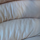 Vintage Modular Curved Blush Pink Leather Sofa