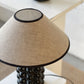 Ceramic Bubble Table Lamp with Linen Shade