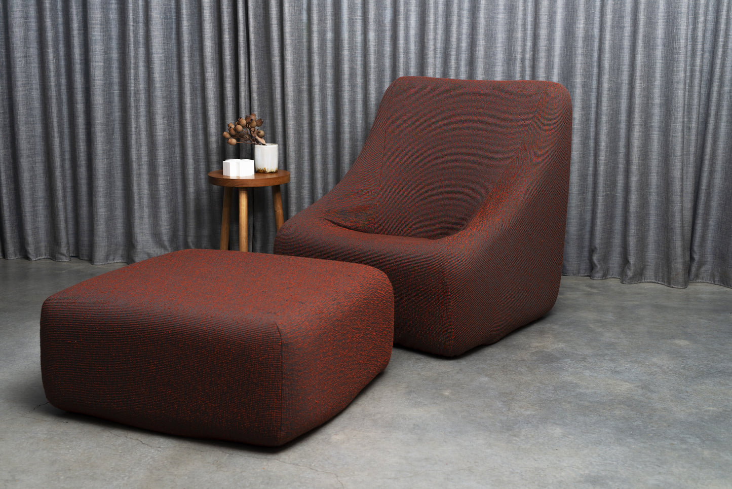 Featherston Numero Lounge Chair with Ottoman