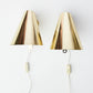 Pair of Brass Cone Sconces by Hans Agne Jakobsson, Sweden