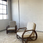 Classic Cane Pretzel Chair in Boucle - Two Available
