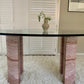 Rare Pink Travertine Table