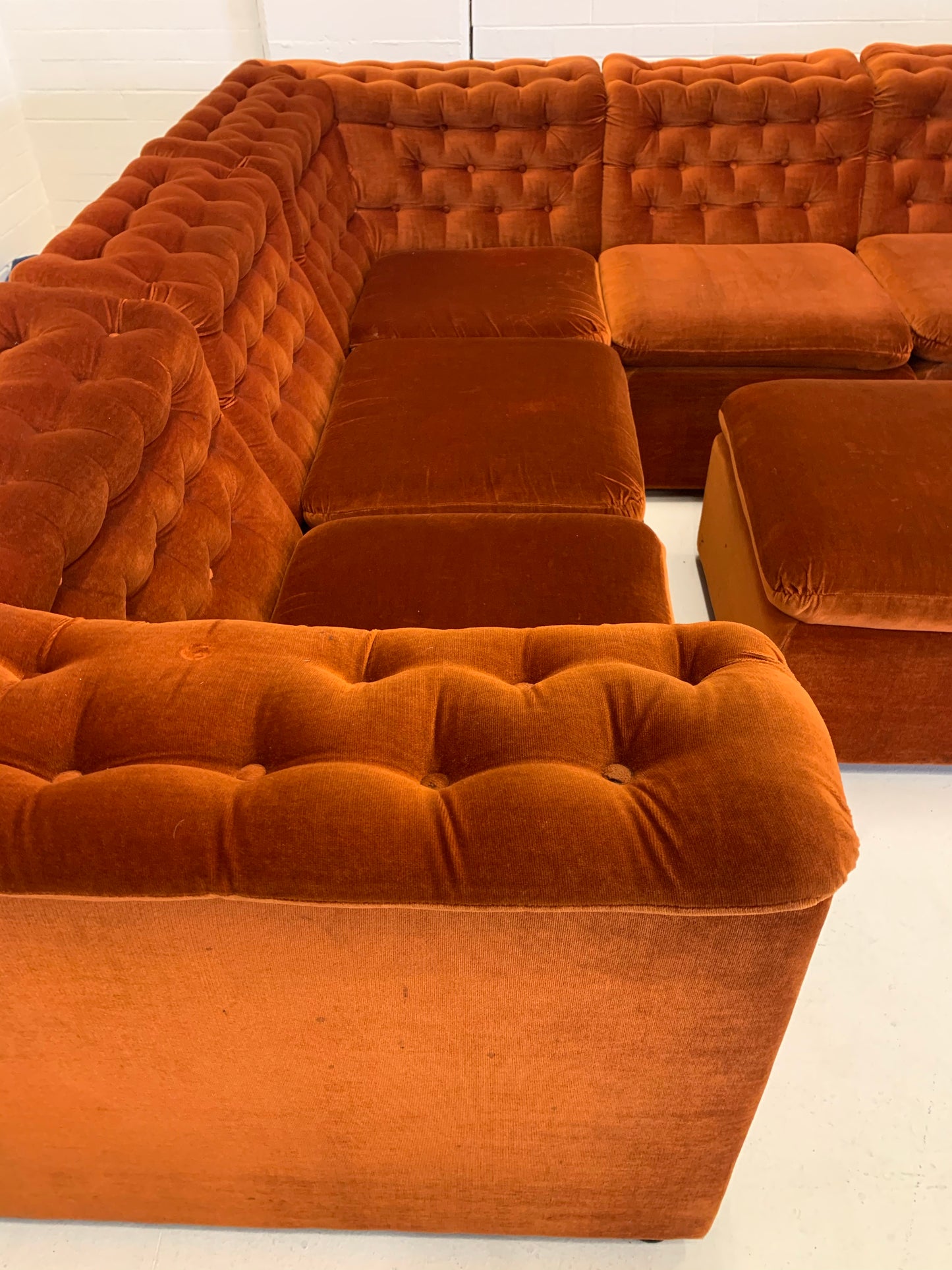 Vintage FLER Velvet Modular Sofa