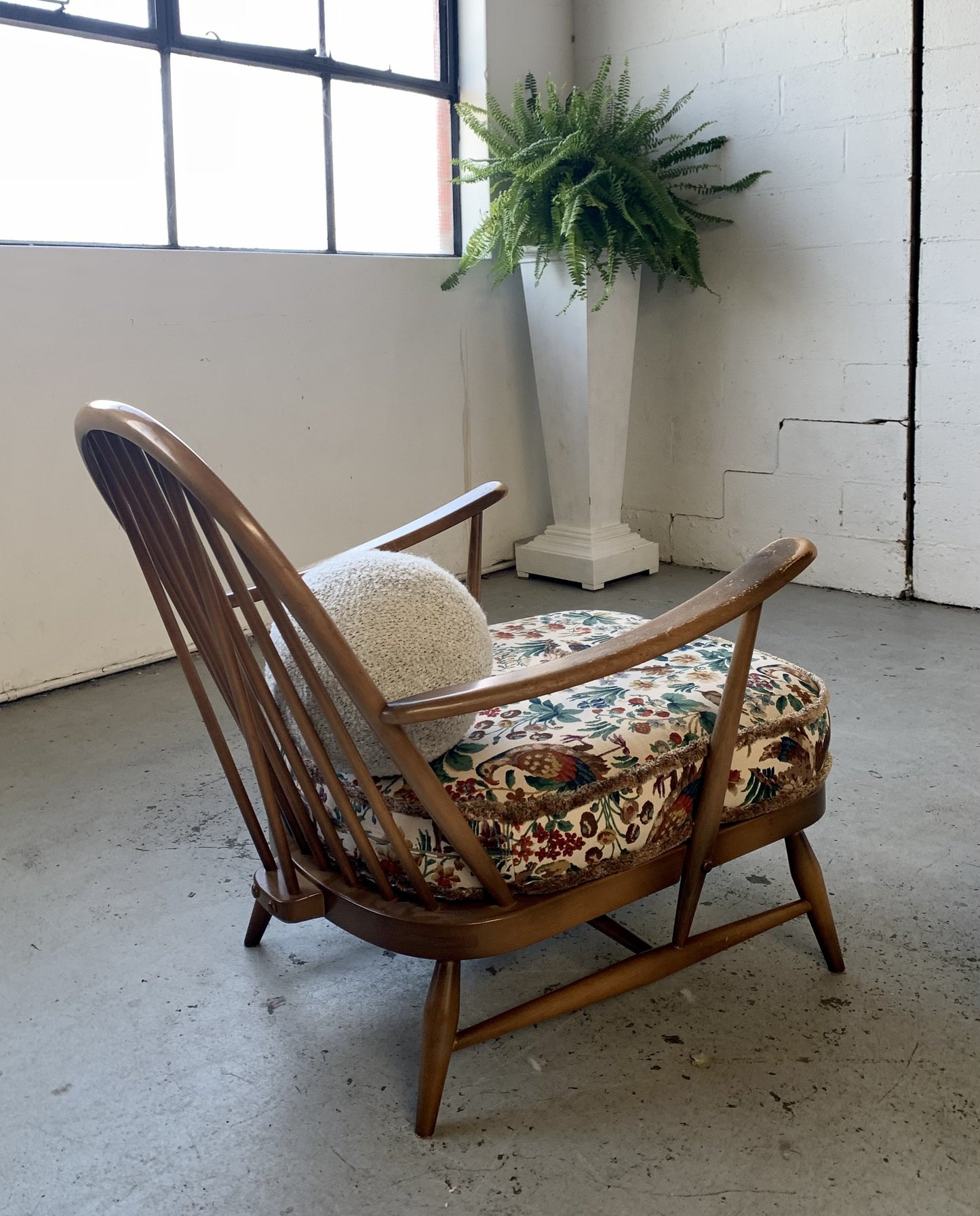 Elm Wood Armchair by Ercol, UK - One Left