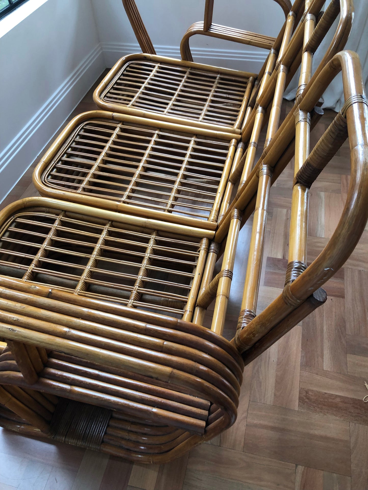 1950s Tropical Deco Pretzel Sofa