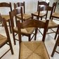 Vintage Timber Rush Dining Chairs - Eight Available