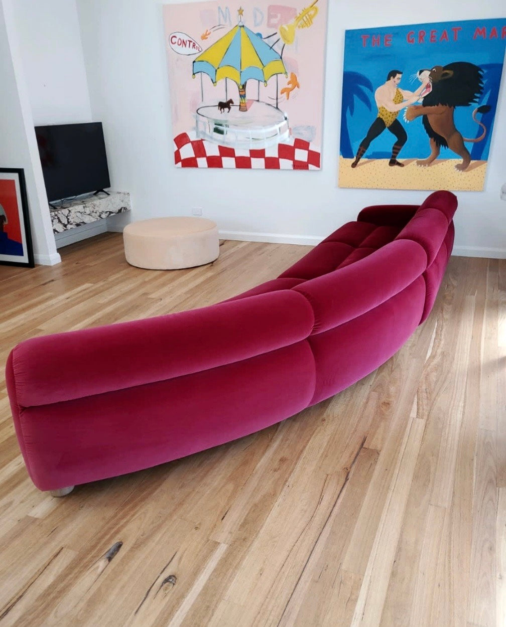 - Custom Jardan Valley Sofa - Mulberry Elk Velvet
