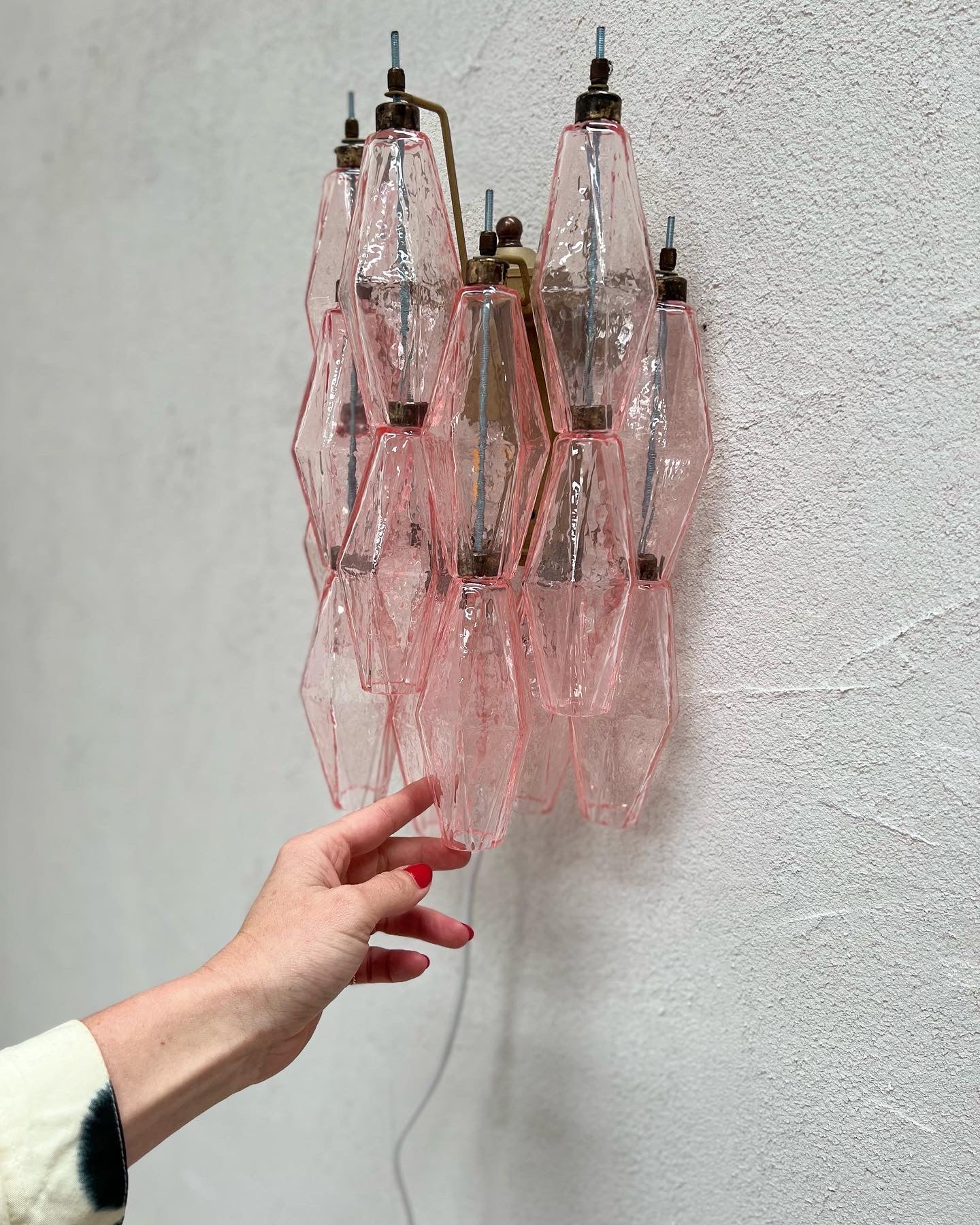- Murano Poliedri Sconce PINK