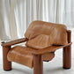 - Pacific Green Tan Leather Armchair