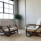 Classic Cane Pretzel Chair in Boucle - Two Available