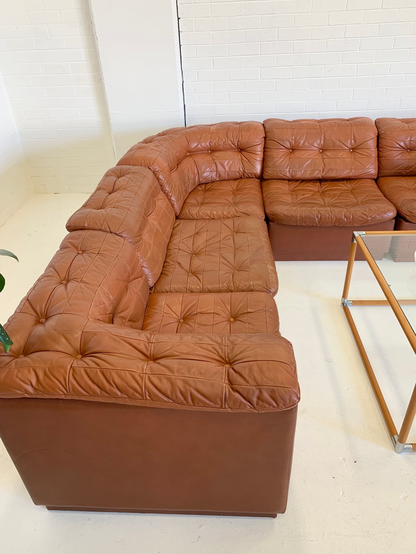 Vintage Leather Modular Sofa