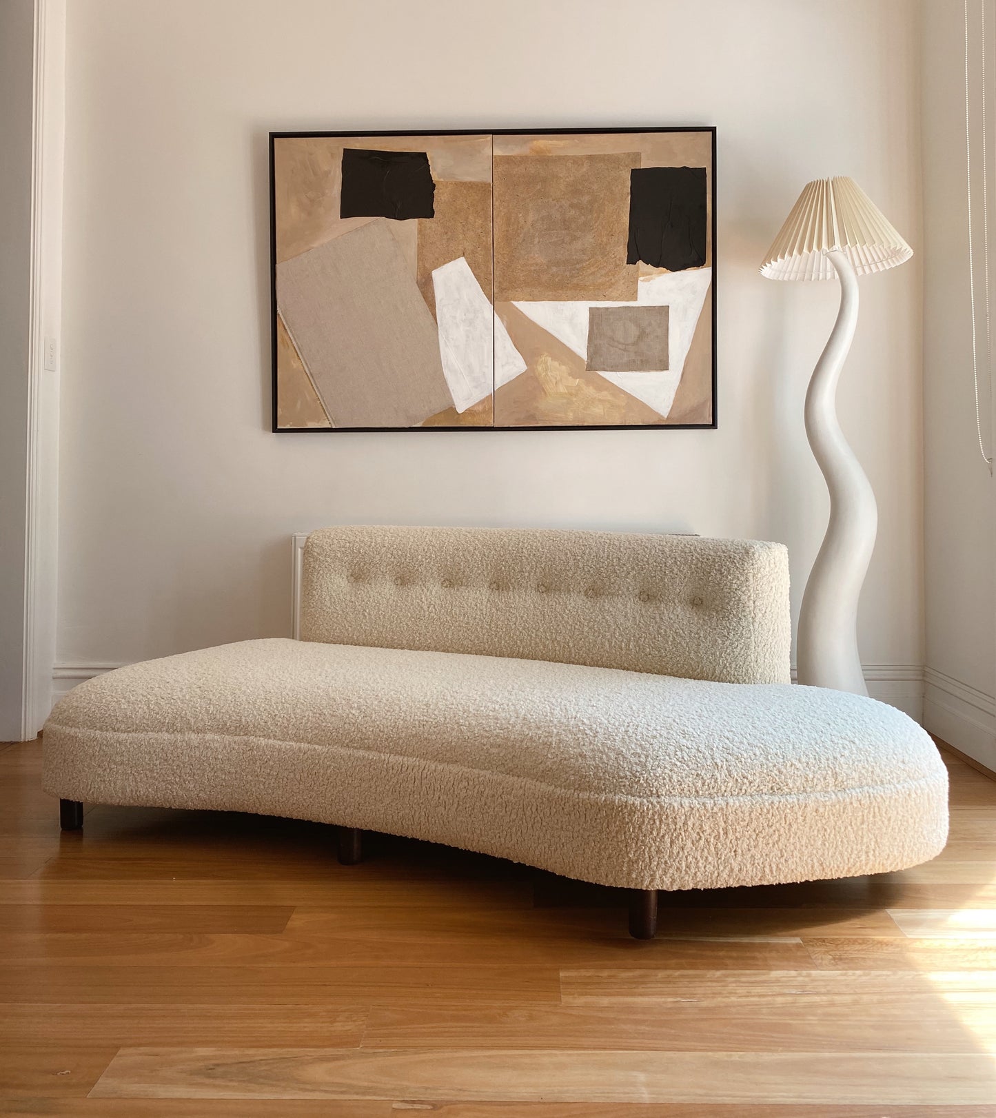 Custom Made Vintage Curved Sofa