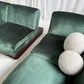 - Low Green Velvet Modular Sofa Set