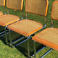 Cane and Chrome Cantilever Chairs