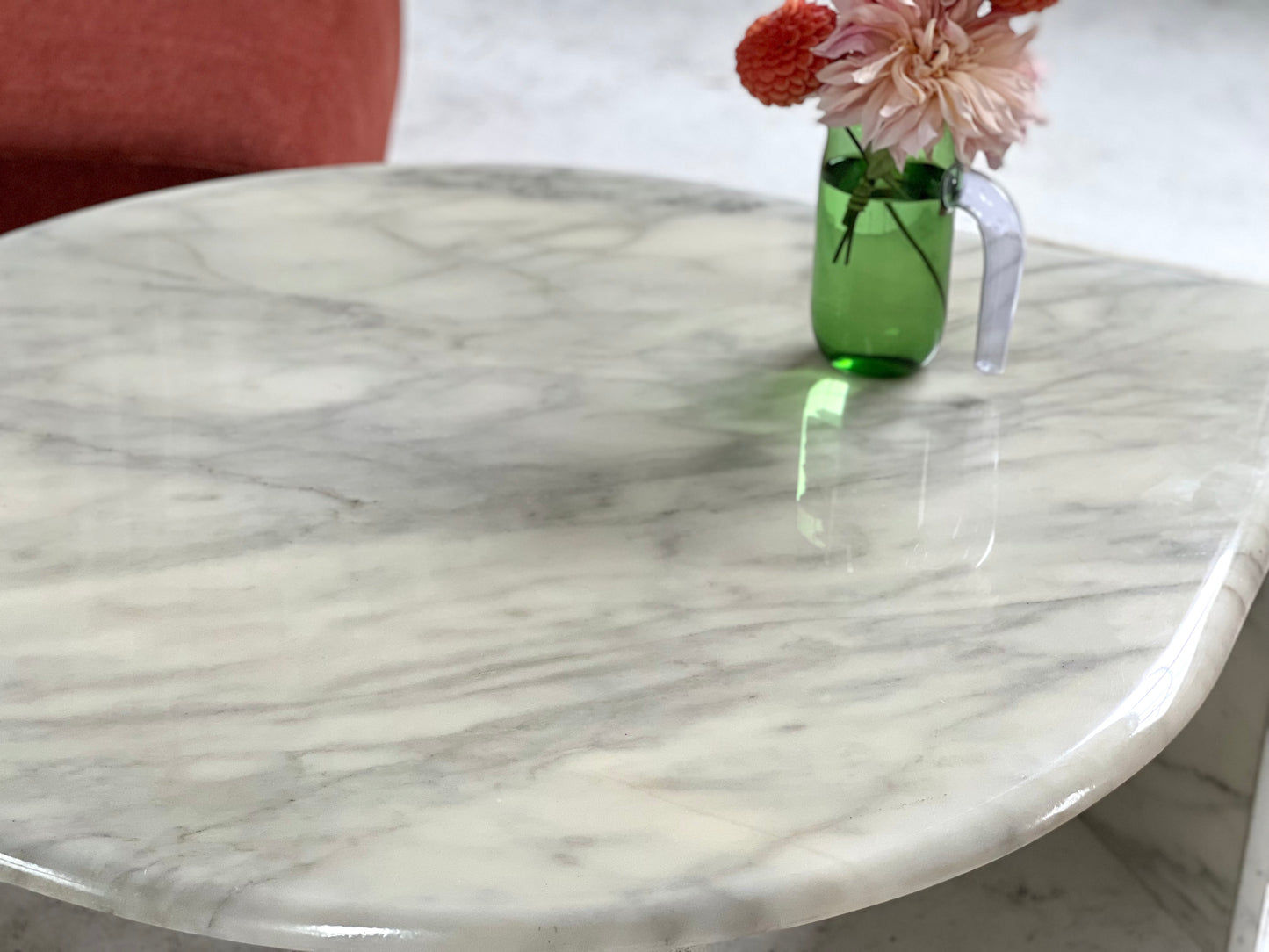 Vintage Marble Tear Drop Coffee Table