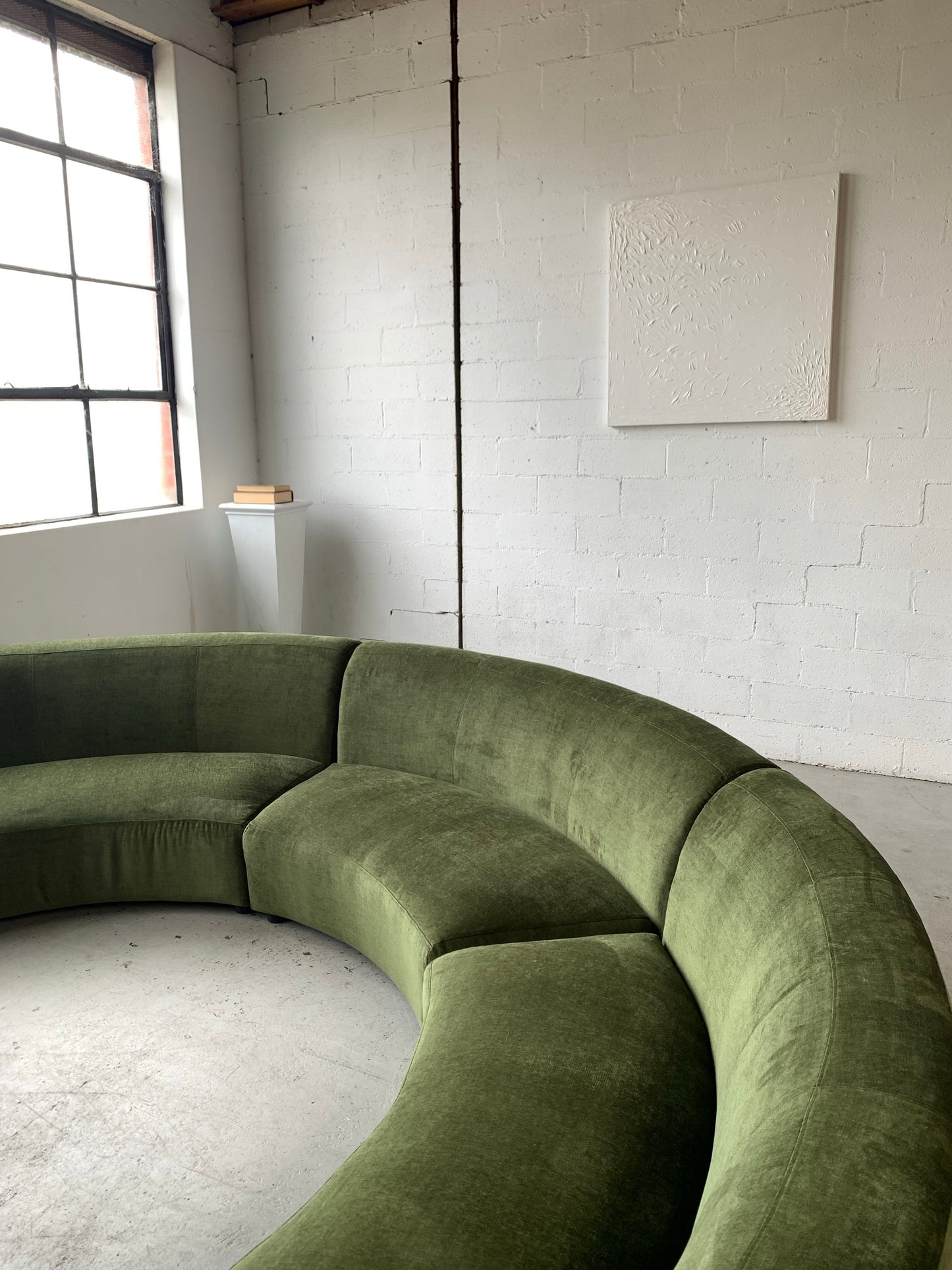 Bespoke Velvet Modular in Deep Botanical Green
