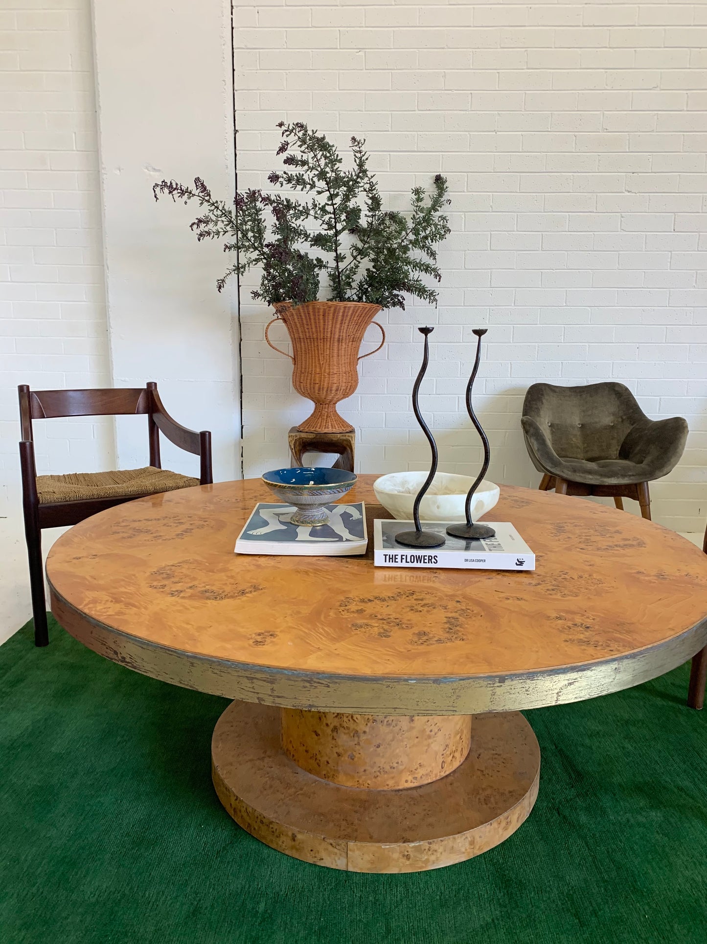 Amazing Vintage Burl Coffee Table