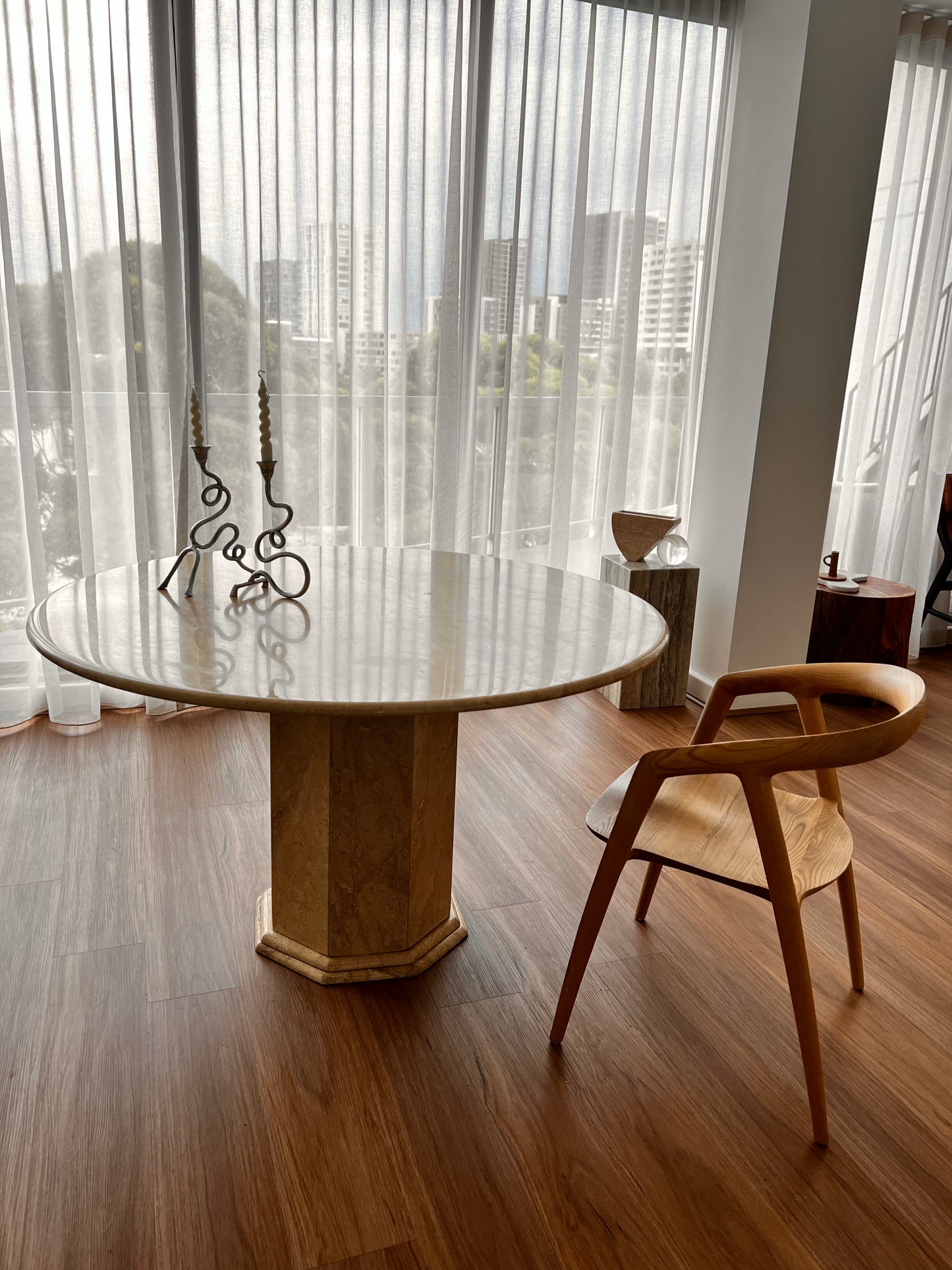 - Vintage Marble Dining Table