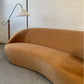 Bespoke Curved Sofa in Ginger Velvet