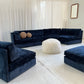 - Bespoke Curved Midnight Chenille Modular Sofa