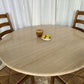 Large Vintage Circular 6-8 Seater Travertine Dining Table