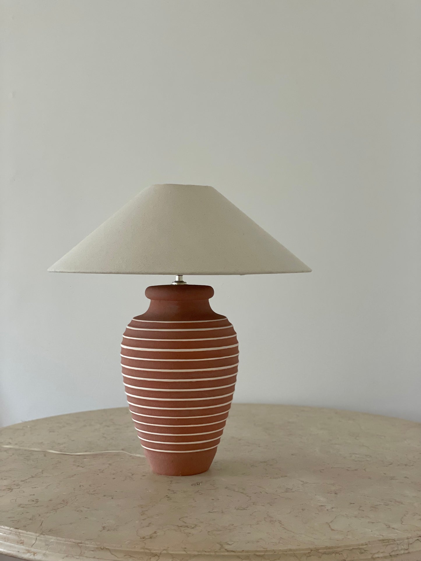 Large Terracotta Lamp