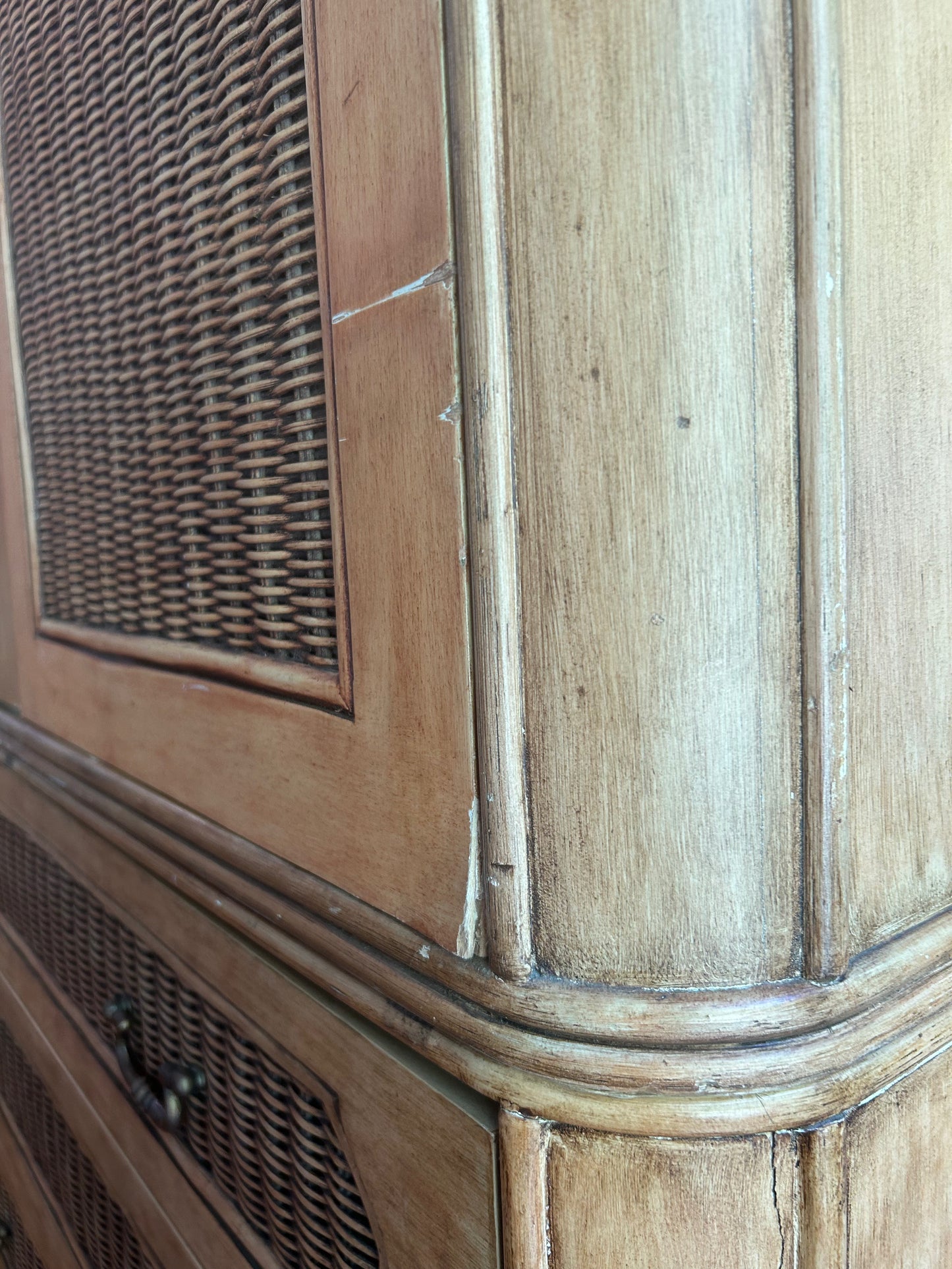 - Timber & Wicker Armoire