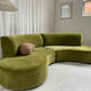 - Bespoke Olive Velvet Curved Modular Sofa