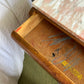 - Set of Two Burl Bedside Tables With Norwegian Rose Marble Tops