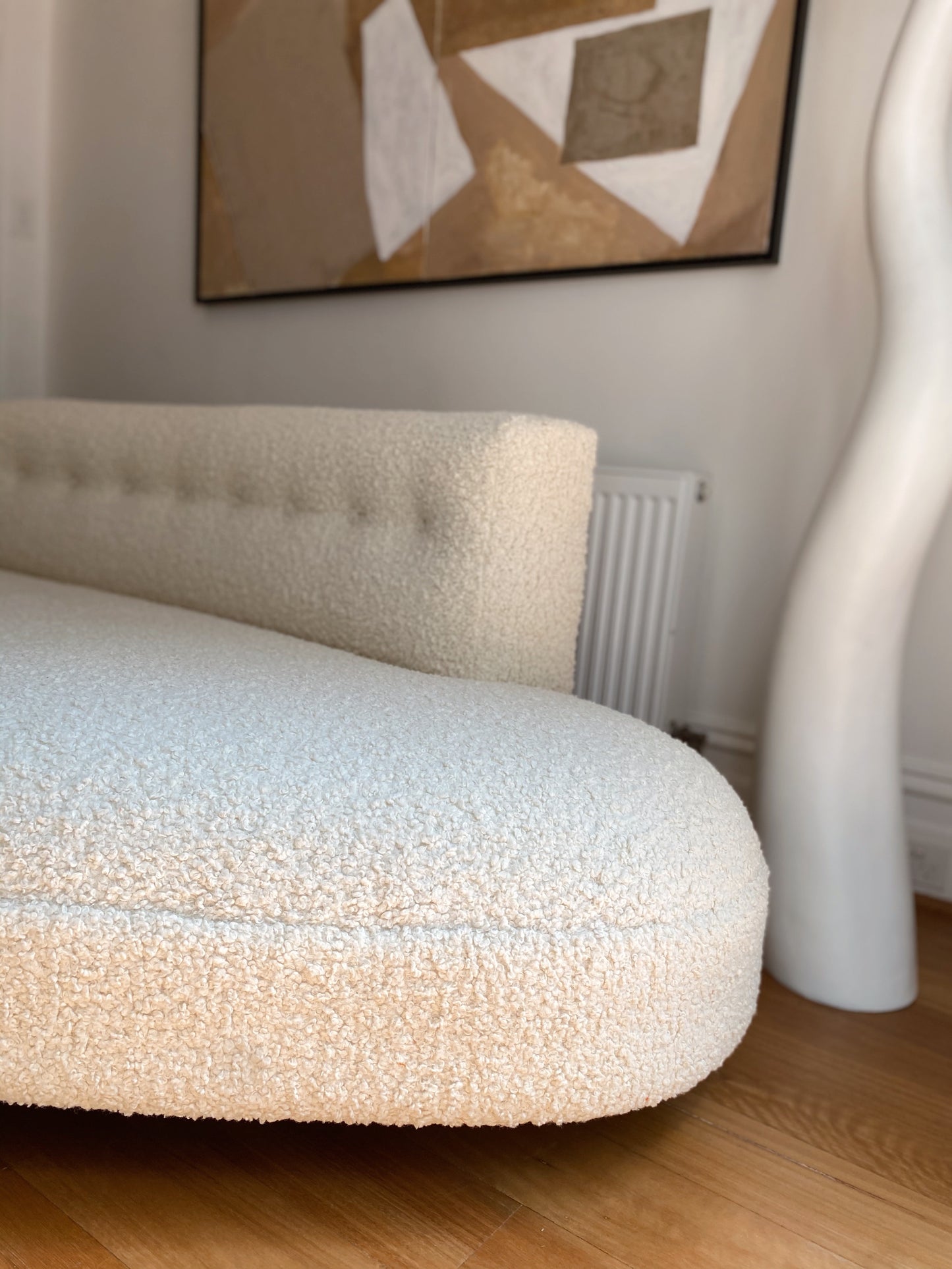 Custom Made Vintage Curved Sofa