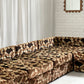 - Vintage Geometric Velvet Modular Sofa