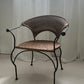 - Curvy Iron and Cane Armchair