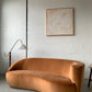 Bespoke Curved Sofa in Ginger Velvet