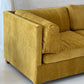 Large Yellow Velvet Vintage Modular Sofa