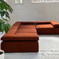 Large Bespoke Rust Boucle Modular Sofa