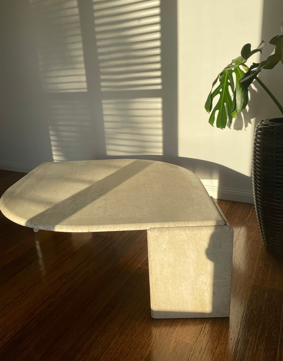 Teardrop Traverting Coffee Table