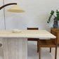 Vintage Italian Honed Travertine Dining Table