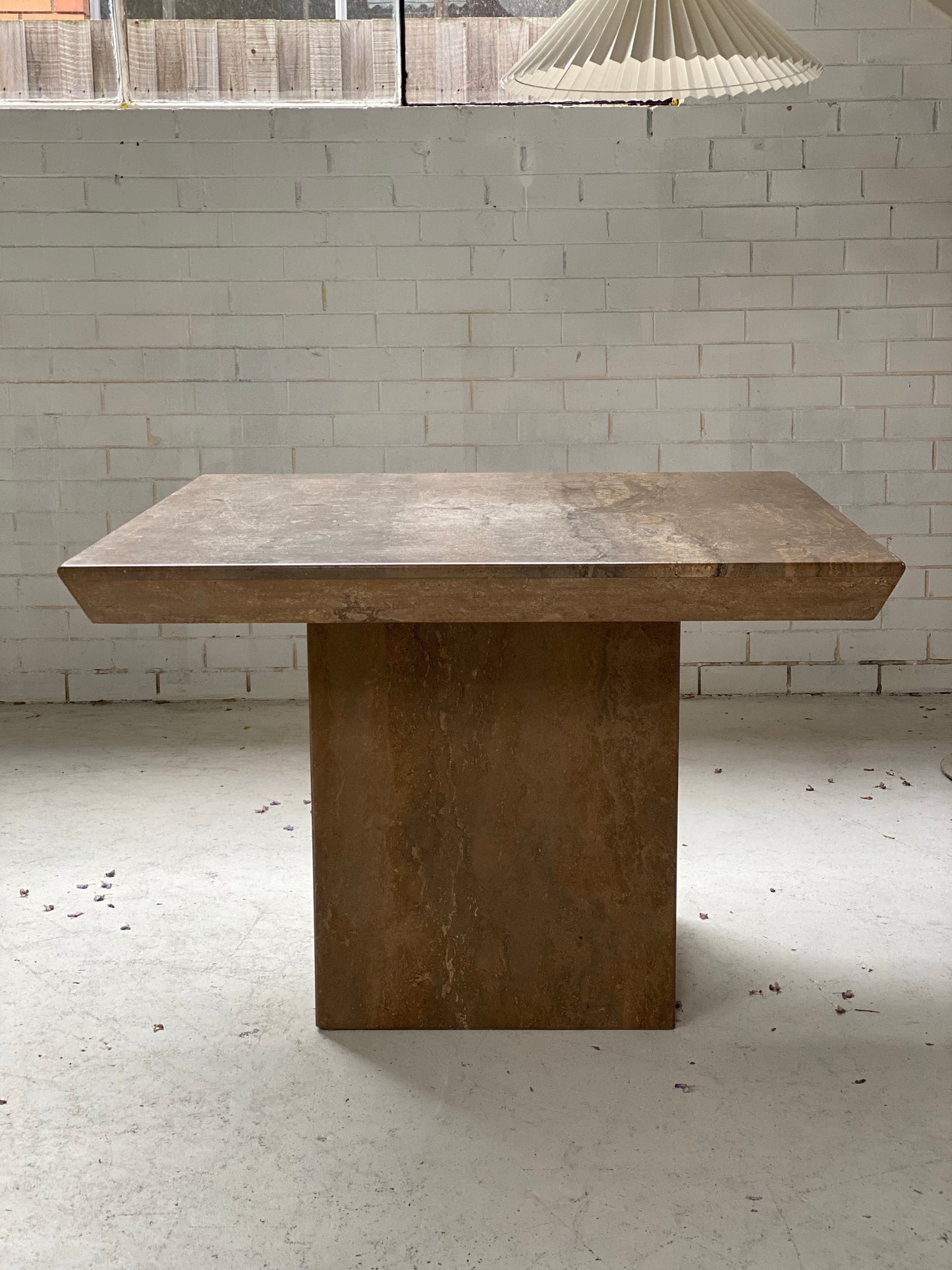 Brutalist Travertine Dining table