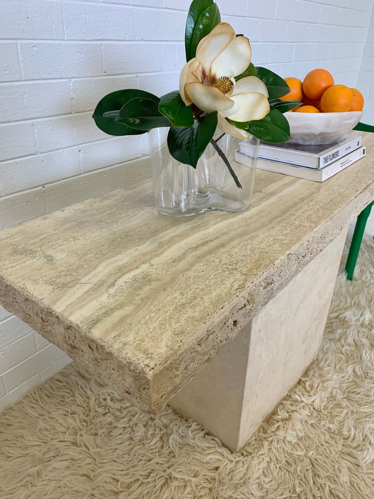Travertine Console Hall Table